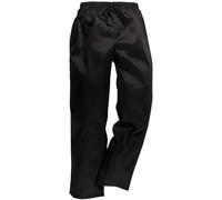 Portwest C070 Elasticated Drawstring Chef Trousers Protective Safety Pants Stain Resistant Durable Workwear Unisex Professional Modern Chesfswear, Black, 4XL