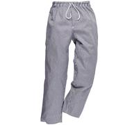 Portwest C079 Bromley Chef Trousers Blue / White L 33"