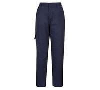 Portwest C099 Women's Combat Trousers Durable Lightweight Work Pants with Pockets Elastic Waist 40+ UPF Protection for Comfort and Practicality, Navy, XL