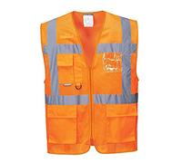 Portwest C376ORRXXXL Athens Mesh Air Executive Vest, 3X-Large, Orange