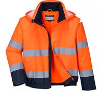 Portwest C464 Essential 2-in-1 Jacket Orange/Navy Size: 2XL Colour: Or 2XL