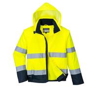 Portwest C464 Waterproof Hi-Vis Bomber Jacket 2-in-1 Contrast Essential Lite
