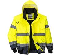 Portwest C465 Hi-Vis 3-in-1 Contrast Bomber Jacket Yellow/Navy, 5X-Large