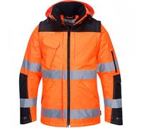 Portwest C469 Pro Hi-Vis 3-in-1 Jacket Orange/Black Size: XL Colour: O XL