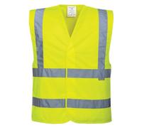 Portwest C470 Reflective Hi Vis Safety Vest Band and Brace Waistcoat Security Traffic Construction Workwear, Yellow, XX/3X