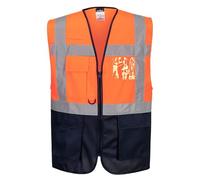 Portwest C476 Warsaw Executive Hi-Vis Vest Zip and Pockets