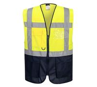 Portwest C476YBRL Warsaw Executive Vest, Large, Yellow/Black