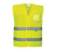 Portwest C494 Hi-Vis Half Mesh Two Band Vest Warp Knit Breathable Polyester
