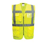 Portwest Madrid Hi Vis Half Mesh Executive Vest Yellow XS