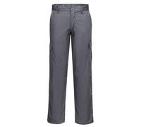 Portwest C701 Combat Trousers Bartacked at All Stress Points Ferrous Free | Grey, 38 Waist, UPF 40+, Regular Fit, Durable Polycotton Fabric, 100% Polyester, Hook and Bar Closure, Reinforced Seams