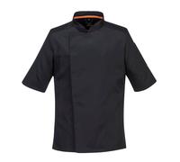 Portwest C738 Chef's Mesh Air Pro Jacket Short Sleeve Concealed Stud Front Slim