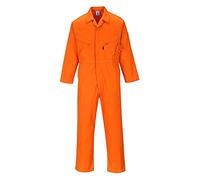 Portwest C813 Men's Liverpool Work Overalls Protective Boiler Suit Polycotton Coveralls Durable Workwear for Mechanics Warehouse Garages DIY Orange, XX-Large