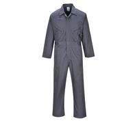 Portwest C813 Men's Liverpool Work Overalls Protective Boiler Suit Polycotton Coveralls Durable Workwear for Mechanics Warehouse Garages DIY Royal Grey, X-Large