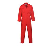 Portwest C813 Men's Liverpool Work Overalls Protective Boiler Suit Polycotton Coveralls Durable Workwear for Mechanics Warehouse Garages DIY Red, 3X-Large