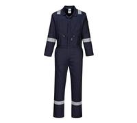 Portwest C814 Iona Lightweight Reflective Cotton Coverall Navy, 5X-Large
