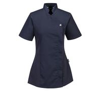 Portwest C824 Womens Tunic Short Sleeve Polycotton Stretch | Polycotton, Stretch Panelling, Side Vents, Concealed Zip, Action Back, Catering Uniform