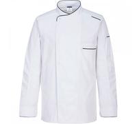 Portwest C835 Surrey Chefs Jacket Long Sleeve White Size: M Colour: Wh M