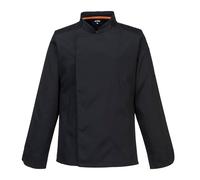 Portwest C838 Chef's Mesh Air Pro Jacket Long Sleeve Concealed Stud Front