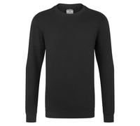 Portwest CD813 WX2 Eco Sweatshirt Sustainable Workwear Durable Crew Neck Pullover Soft Comfortable Fit Reinforced Seams Everyday Work Jumper Professional Clothing, Black, L