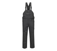 Portwest CD850 WX2 Eco Stretch Bib and Brace Durable Workwear with Recycled Polycotton Fabric Multi Pocket Design Flexible Fit Bottom Loading Knee Pad Pockets Sustainable, Black, S