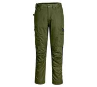 Portwest CD881 Men's WX2 Work Trousers - Slim Fit Eco Stretch Trade Trousers with Cargo and Knee Pad Pockets Olive Green, 38