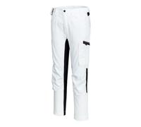 Portwest CD881 WX2 Eco Stretch Trade Trousers Durable Work Pants with Flex Panels Multiple Pockets Knee Pad Inserts UPF 40+ Protection for Construction, White, 41