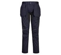 Portwest CD883 Eco WX2 Stretch Holster Multi Pocket Work Trousers Mens Cargo Safety Combat Pants with Knee Pad Pockets Dark Navy, Size 46