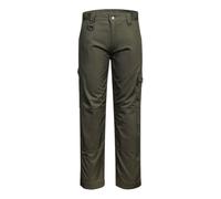 Portwest CD884 Super Work Trousers Durable Sitewear Kneepad Pockets Safety Cargo Pants Adjustable Fit Multi Function Construction Modern Workwear, Forest Nights, 32