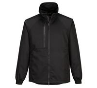 Portwest CD885 Eco WX2 Stretch Mens Work Jacket Casual Outwear Full Zip Coat Lightweight Windbreaker Modern Leisure Workwear Black Tall, X-Large
