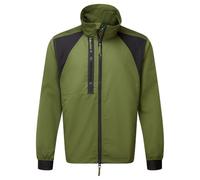Portwest CD885 WX2 Eco Stretch Work Jacket Long Sleeve 40+ UP Fabric | Olive Green, Large, Regular Fit, Elasticated Cuffs, Storm Flap Front, Secure Storage, 2 Side Zip Pockets, Durable, Workwear