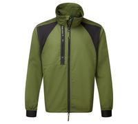 Portwest CD885 WX2 Eco Stretch Work Jacket Long Sleeve 40+ UP Fabric | Olive Green, Medium, Regular Fit, Elasticated Cuffs, Storm Flap Front, Secure Storage, 2 Side Zip Pockets, Durable, Workwear
