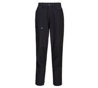 Portwest CD887 WX2 Eco Women's Stretch Work Trousers Durable Lightweight 4-Way Flex Fabric Reinforced Knees Multiple Pockets UPF 40+ Protection Adjustable Fit, Black, 30