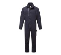 Portwest CD891 WX2 Eco Stretch Coverall Durable Workwear Two Way Zip Seven Pockets Recycled Polyester Slim Fit Action Back Comfort Design, Navy, L