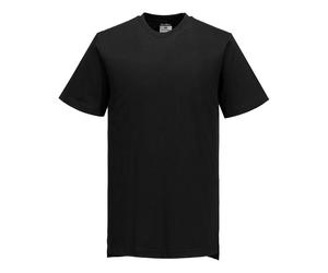 Portwest Chef T-Shirt in Black Cotton Mesh Unisex Catering Kitchen Uniform - XL