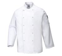 Portwest Suffolk Chefs Jacket L/S, Size: XXXL, Colour: White, C833WHRXXXL