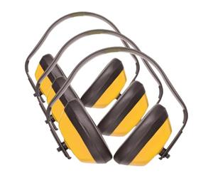 Portwest Classic Ear Protector, Size: One Size, Colour: Yellow, PW40YER (Pack of 3)