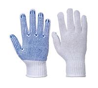 Portwest Classic Polka Dot Glove 2XL White/Bl (Pack of 12)