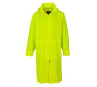 Portwest Classic Rain Coat S438 Waterproof Long Hooded Lightweight Breathable Yellow L