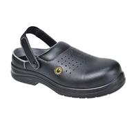 Portwest Compositelite ESD Perforated Safety Clogs Black Size 2