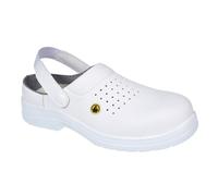 Portwest Compositelite ESD Perforated Safety Clogs White Size 4