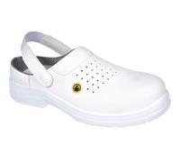 Portwest Compositelite ESD Perforated Safety Clogs White Size 7