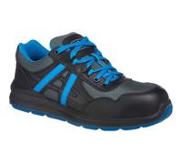 Portwest Compositelite Mersey S1P Safety Trainers Black / Blue Size 8