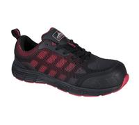 Portwest Compositelite Ogwen Low Cut Safety Trainers Black/red