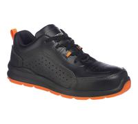 Portwest Compositelite Perforated Safety Trainers Black / Orange Size 11
