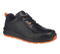 Portwest FC09 - Portwest Compositelite Perforated Safety Trainer S1P (Black/Orange) - Size: EU 44