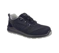Portwest Compositelite Wire Lace Safety Trainer Knit S1P Black/grey