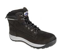 Portwest Steelite Constructo Nubuck Boot S3 HRO, Size: 39, Colour: Black, FW32BKR39