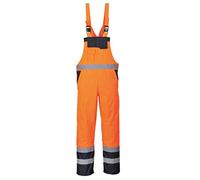 Portwest Contrast Bib and Brace - Lined, Size: S, Colour: Orange, S489ORRS
