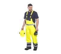 Portwest Contrast Bib and Brace - Lined, Size: XXL, Colour: Yellow, S489YERXXL
