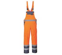 Portwest Contrast Bib & Brace Coverall Orange/Navy - Inside Leg: 3 2XL 31"